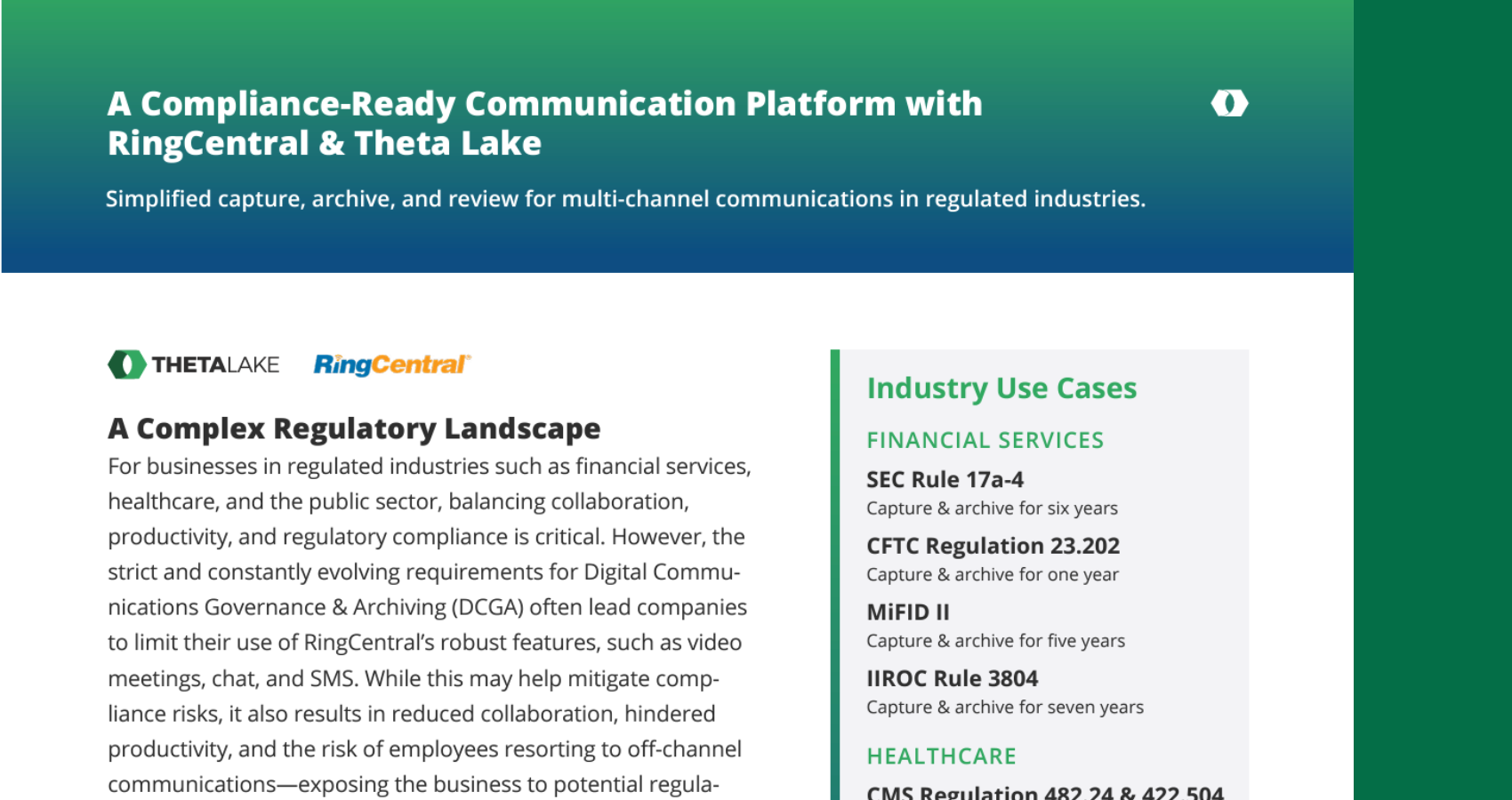 RingCentral and ThetaLake PartnershipOverview