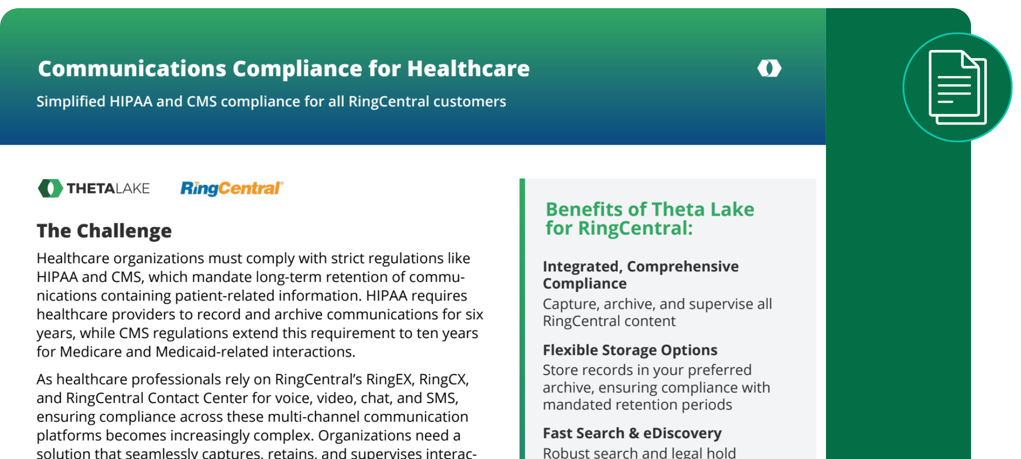 ThetaLake RingCentral Healthcare