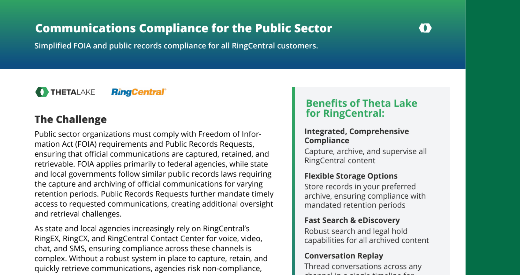 ThetaLake RingCentral PublicSector