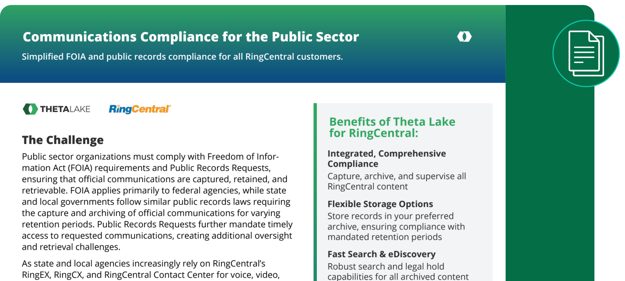 ThetaLake RingCentral PublicSector