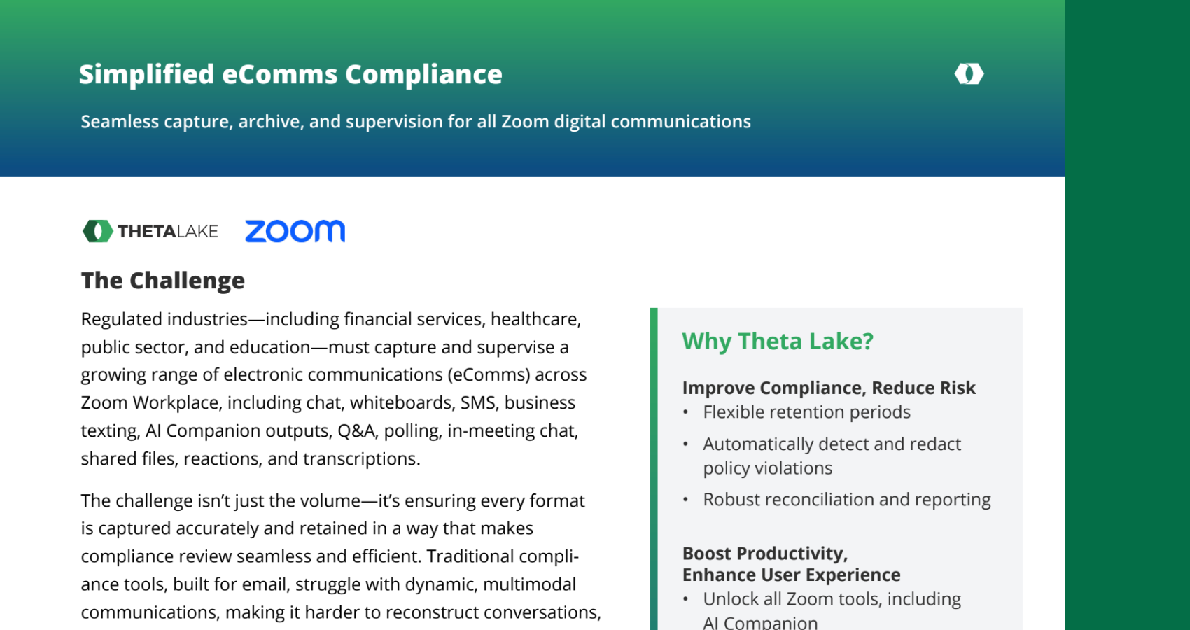 ThetaLake SolutionBrief Zoom eComms