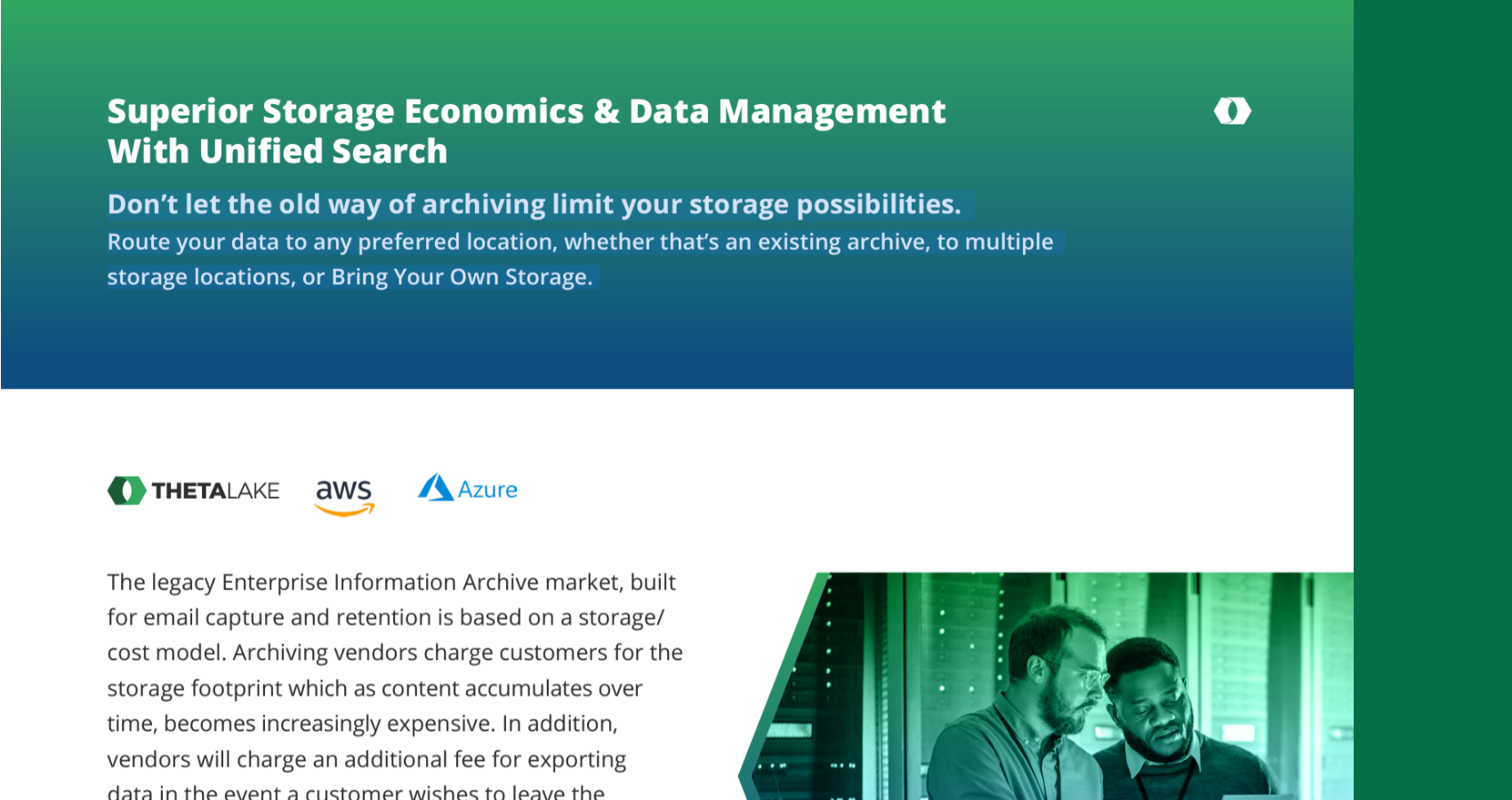ThetaLake SolutionOverview SuperiorStorageEconomics And DataManagement With UnifiedSearch