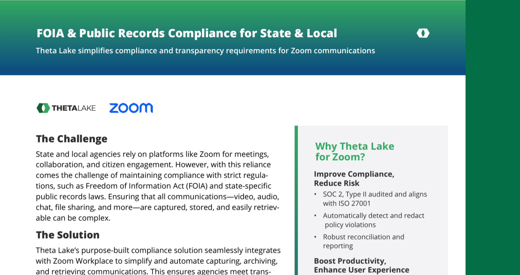 ThetaLake SolutionOverview Zoom FOIA and PublicRecords