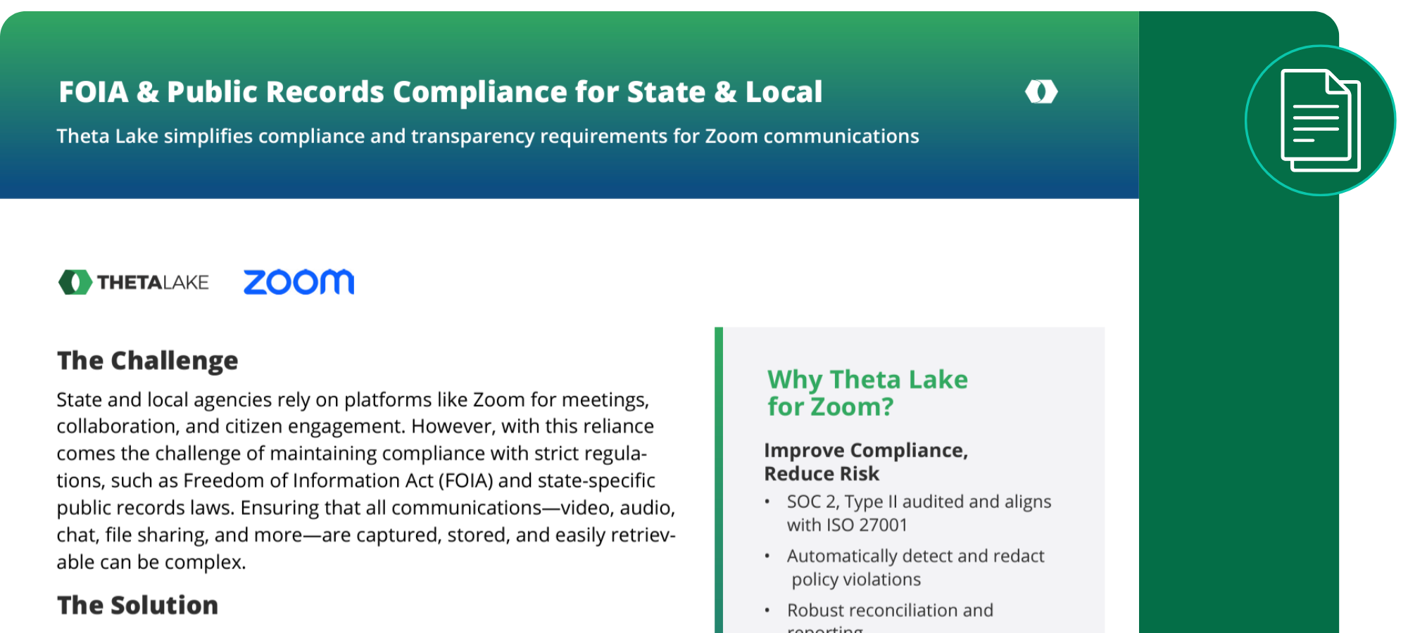 ThetaLake SolutionOverview Zoom StateAndLocal