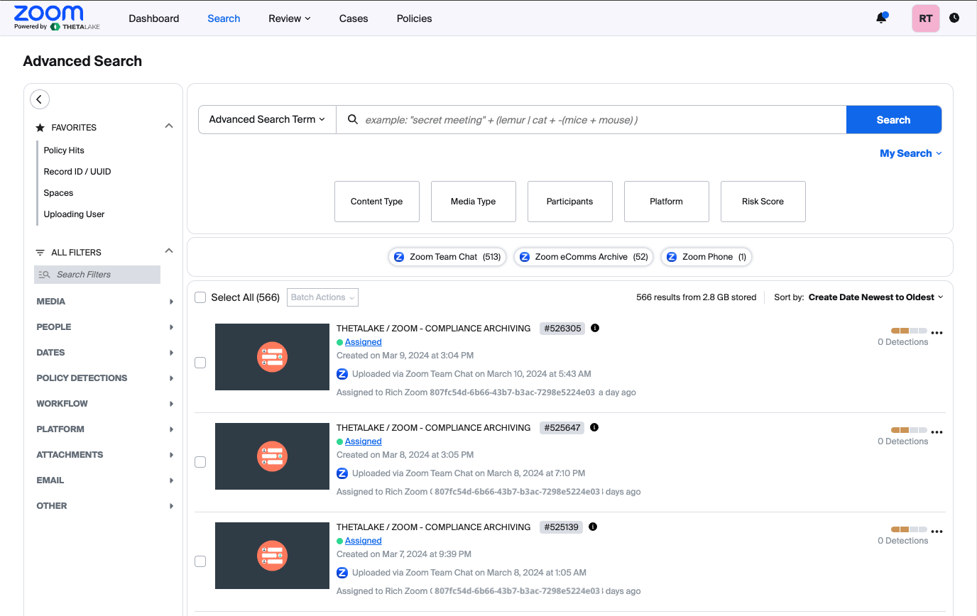 ZoomComplianceManager Zoom and ThetaLake